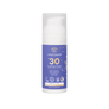 LYKKEGAARD Facial Sun Cream SPF 30 in a pump bottle, offering organic and lightweight sun protection for radiant skin.