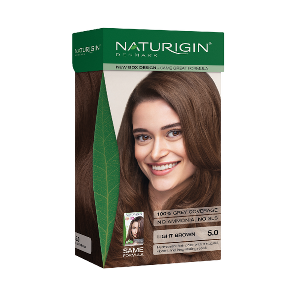 NATURIGIN LIGHT CHOCOLATE BROWN 5.0| AMMONIA-FREE NATURAL HAIR COLOUR