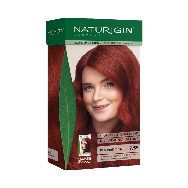 NATURIGIN MEDIUM BLONDE DEEP RED 7.55| AMMONIA-FREE NATURAL HAIR COLOUR