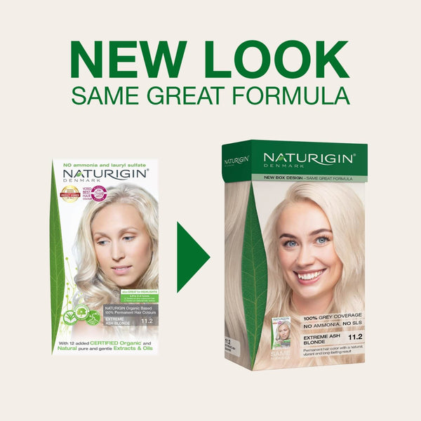 NATURIGIN EXTREME ASH BLONDE 11.2| AMMONIA-FREE NATURAL HAIR COLOUR
