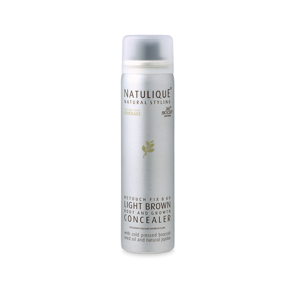 NATULIQUE Organic Light Brown Concealer for natural grey coverage and root touch-up.