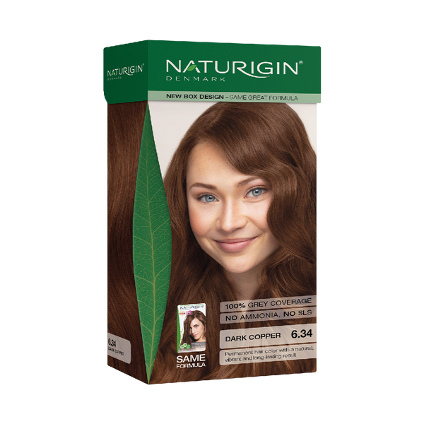NATURIGIN MEDIUM COPPER BLONDE 6.34| AMMONIA-FREE NATURAL HAIR COLOUR